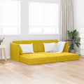 vidaXL Sofa podłogowa z funkcją spania Żółty 213 x 70 x 77 cm Aksamit
