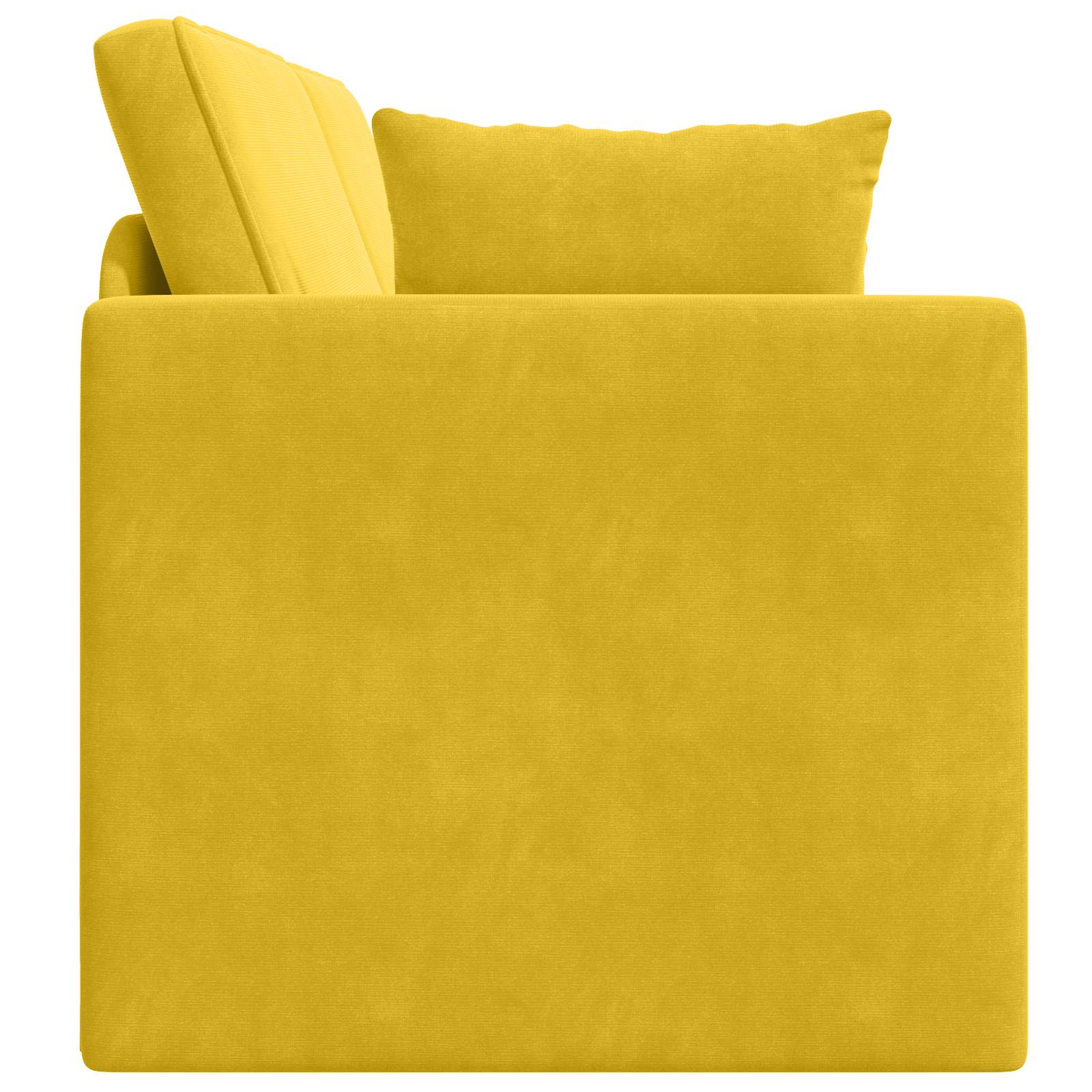 vidaXL Sofa podłogowa z funkcją spania Żółty 213 x 70 x 77 cm Aksamit