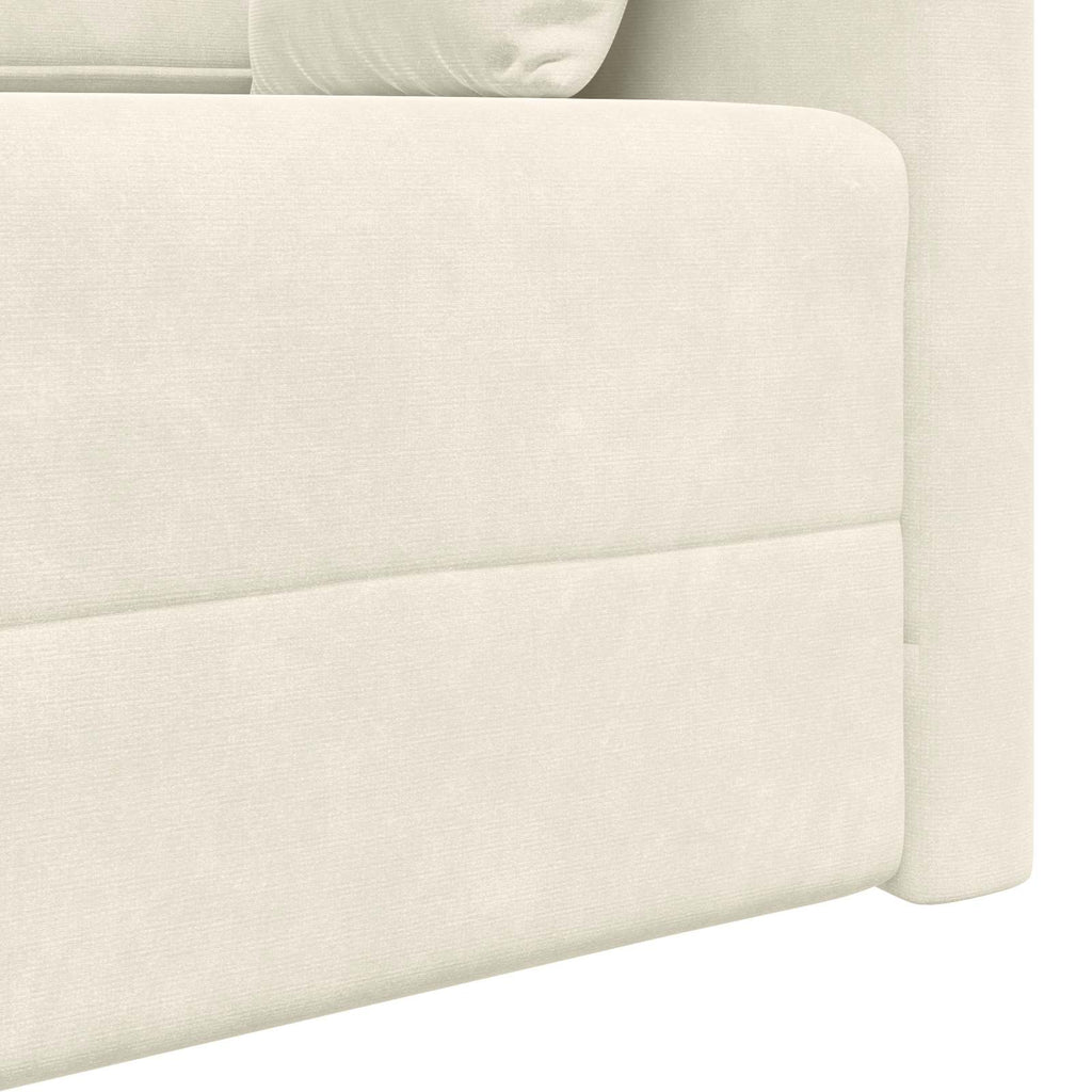 vidaXL Sofa podłogowa z funkcją spania Kremowy 213 x 70 x 77 cm
