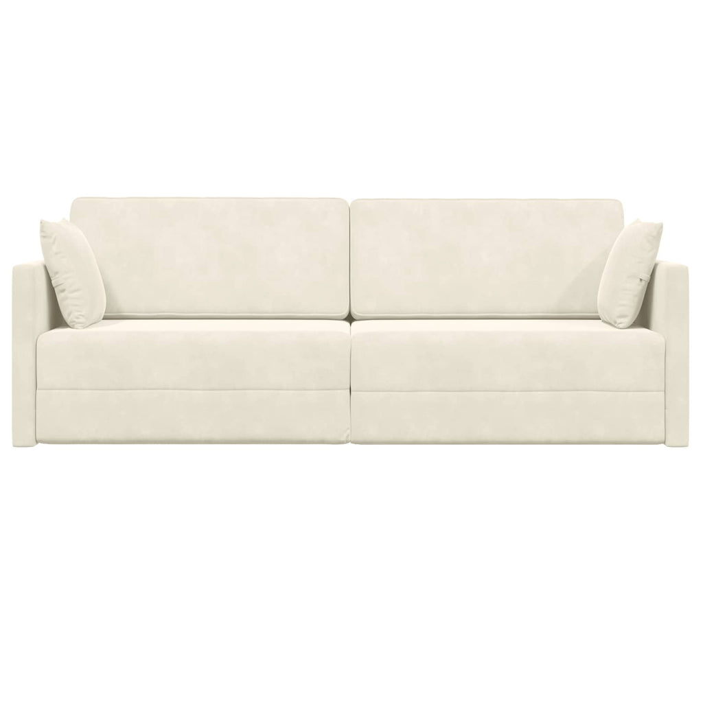 vidaXL Sofa podłogowa z funkcją spania Kremowy 213 x 70 x 77 cm