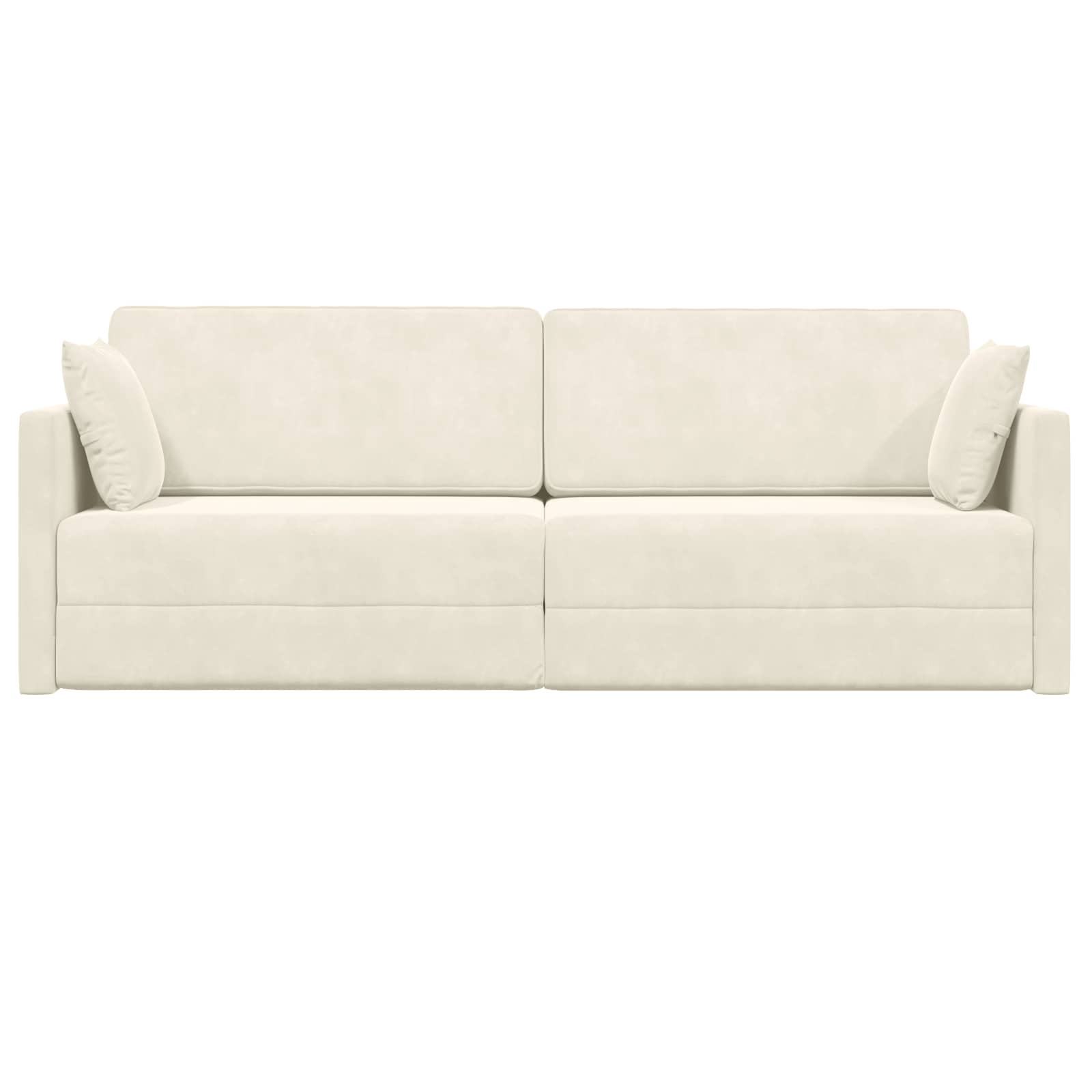 vidaXL Sofa podłogowa z funkcją spania Kremowy 213 x 70 x 77 cm