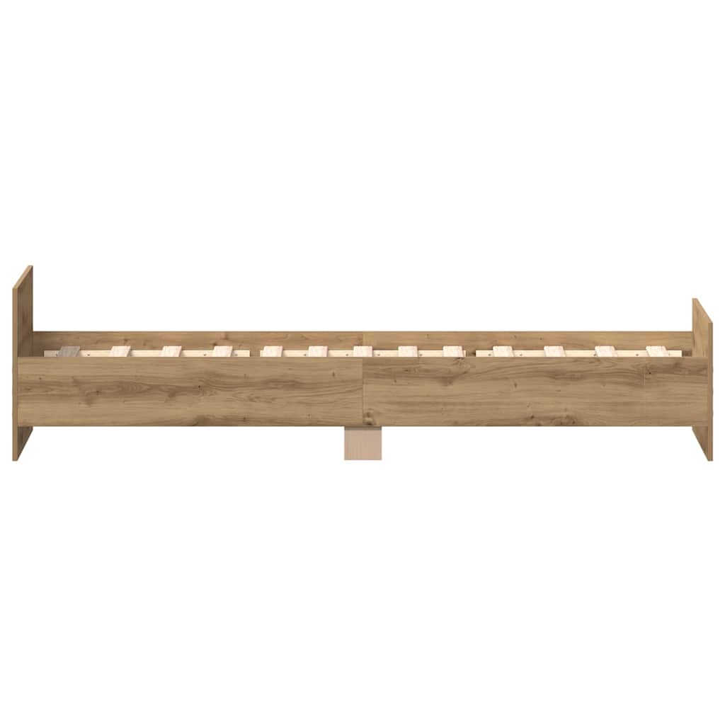 vidaXL Rama łóżka bez materaca Artisan Oak 90x200cm Drewno klejone