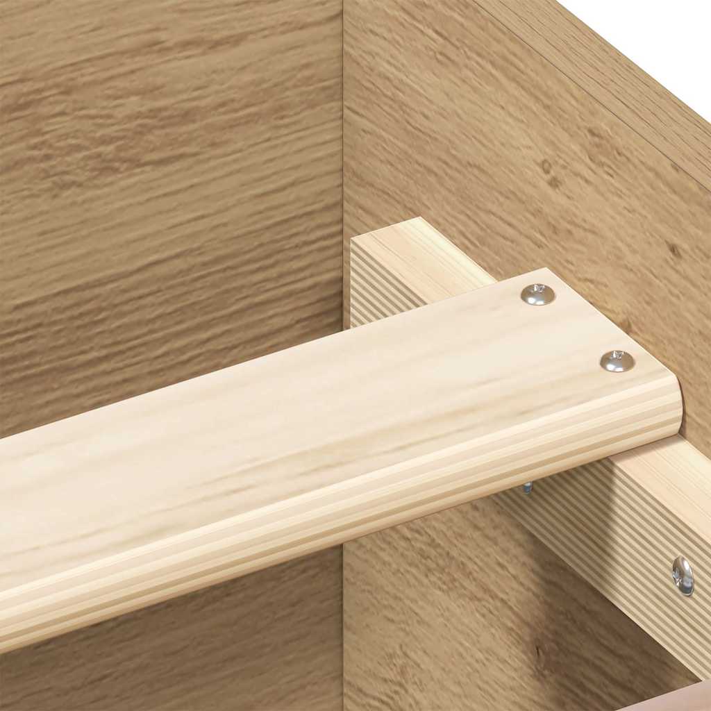 vidaXL Rama łóżka bez materaca Artisan Oak 100x200cm Drewno klejone