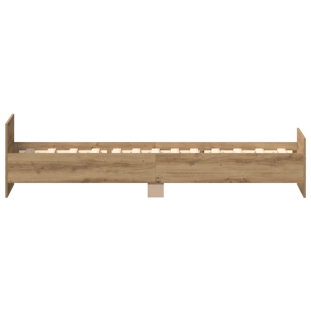 vidaXL Rama łóżka bez materaca Artisan Oak 90x190cm Drewno klejone