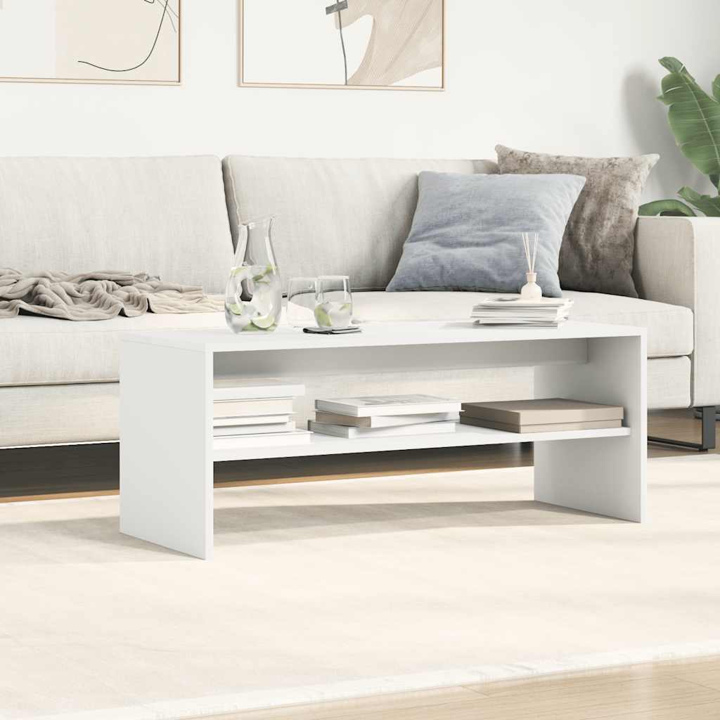 vidaXL Szafka pod TV, biała, 100 x 40 x 40 cm, płyta wiórowa