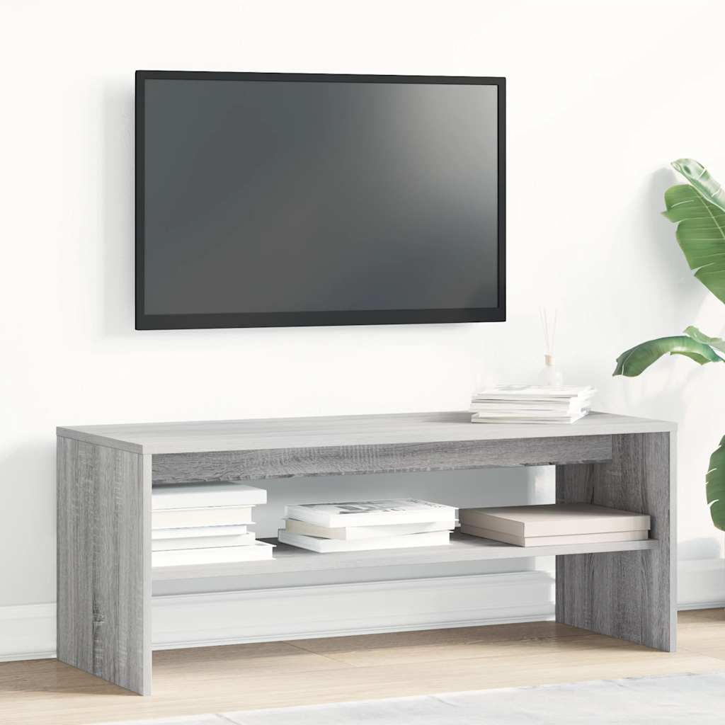 vidaXL Szafka pod telewizor, szary dąb sonoma, 100x40x40 cm