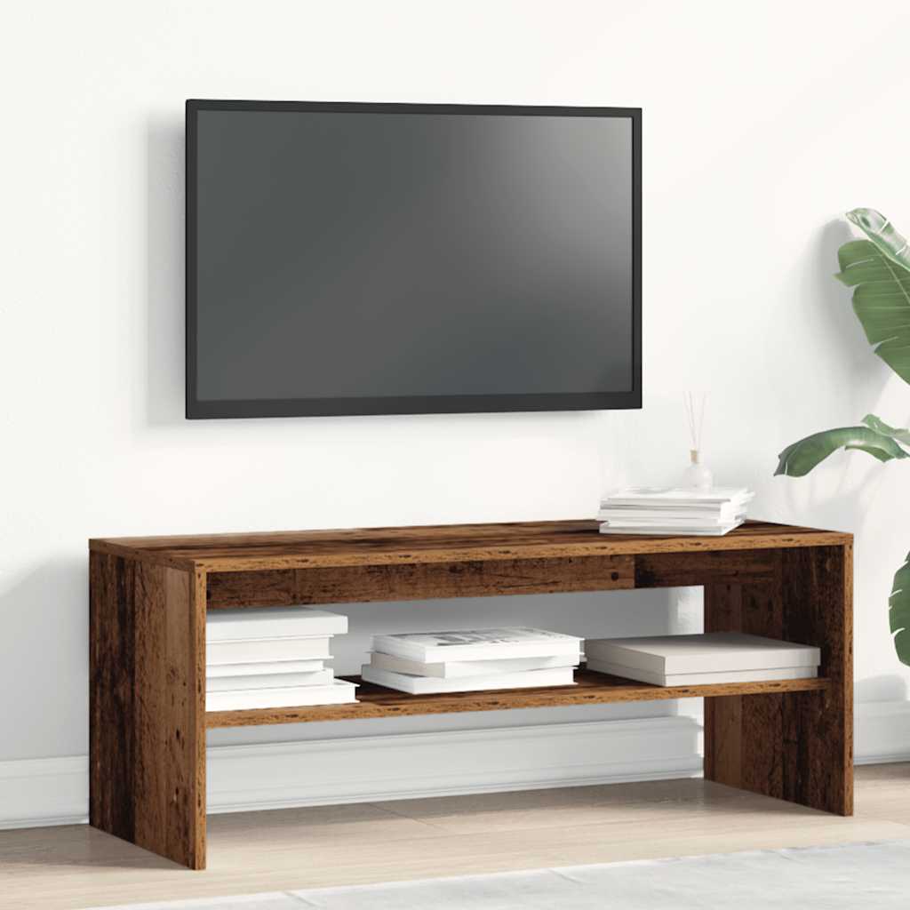 vidaXL Szafka pod telewizor, stare drewno, 100x40x40 cm