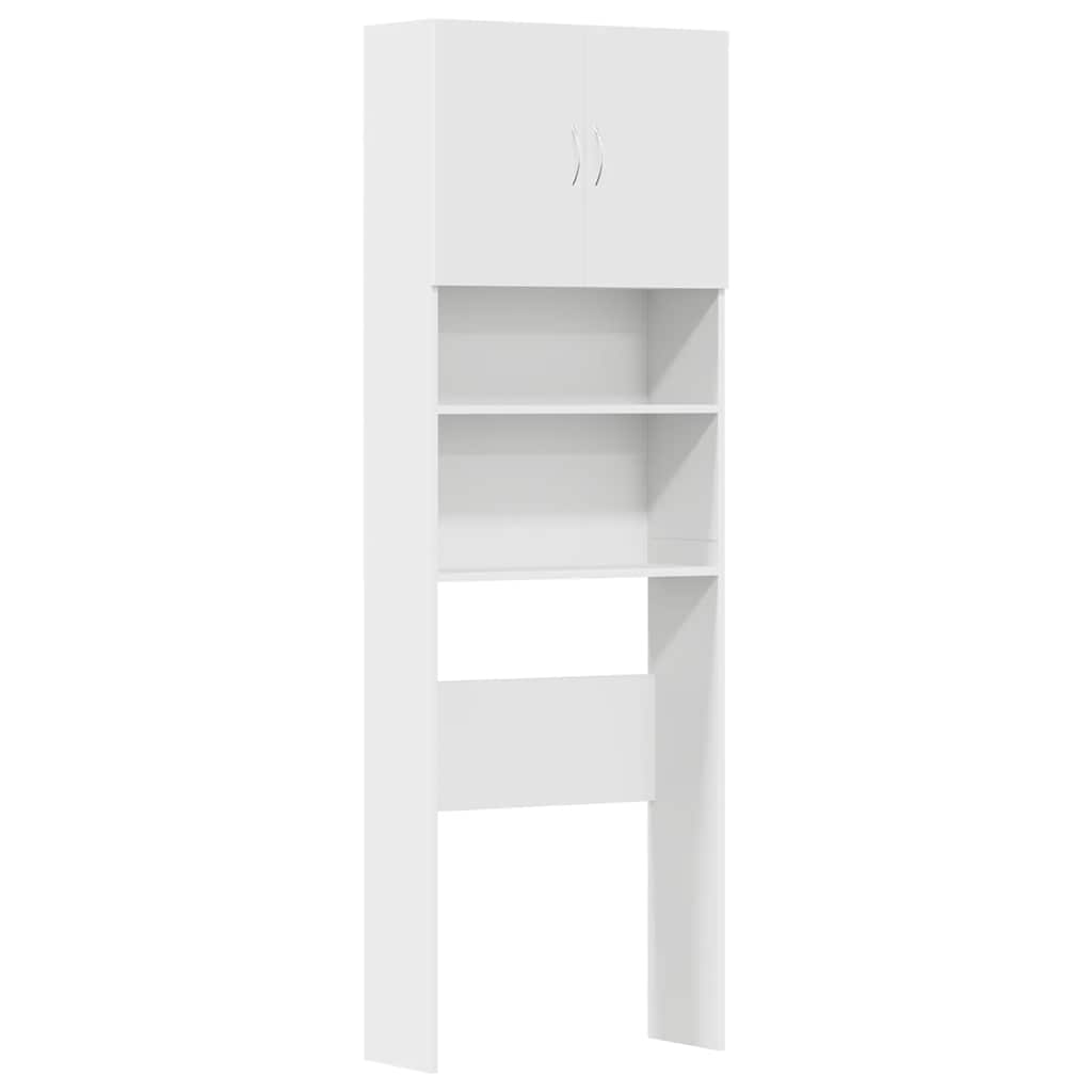 vidaXL Szafka pod pralkę Biała 64x24x190 cm Drewno klejone