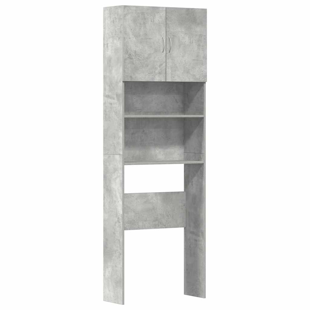 vidaXL Szafka pod pralkę Betonowa szara 64x24x190 cm Drewno klejone