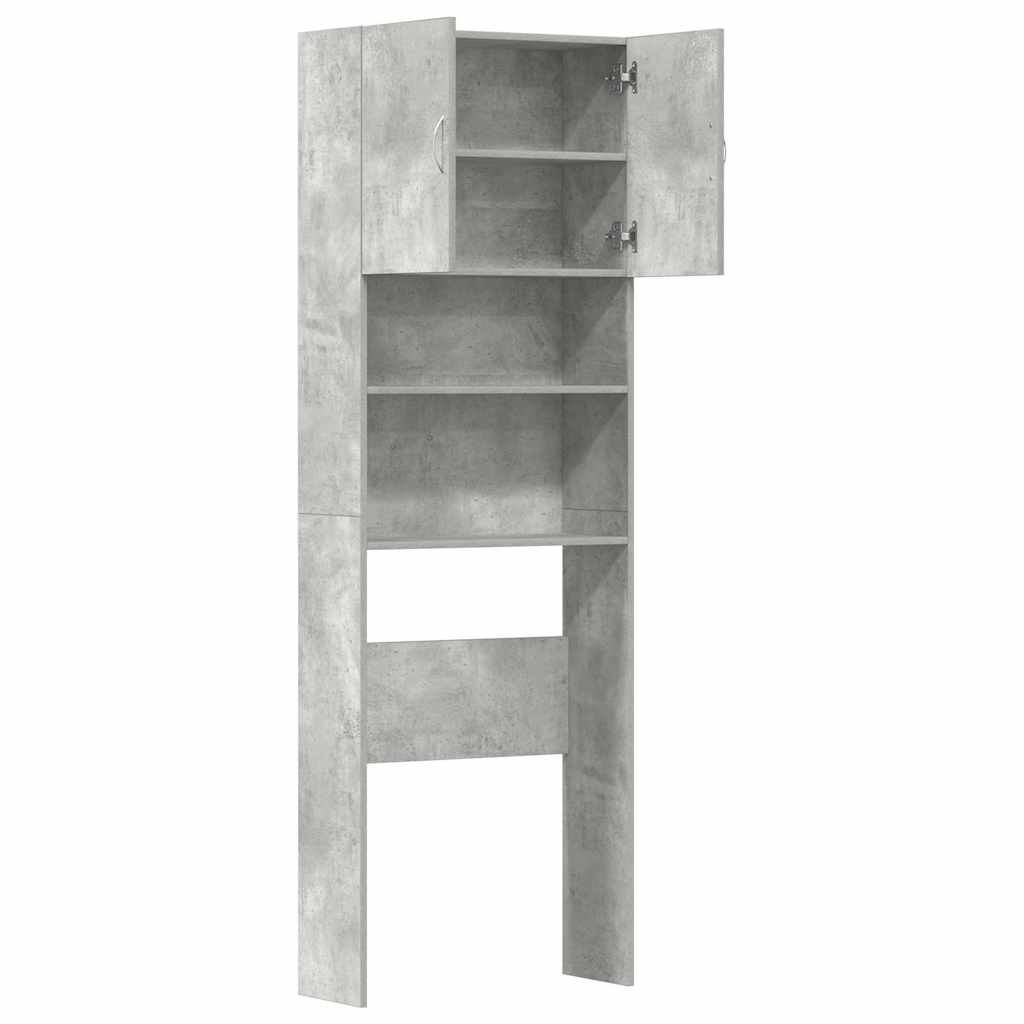 vidaXL Szafka pod pralkę Betonowa szara 64x24x190 cm Drewno klejone
