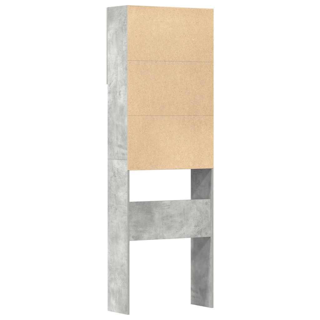 vidaXL Szafka pod pralkę Betonowa szara 64x24x190 cm Drewno klejone