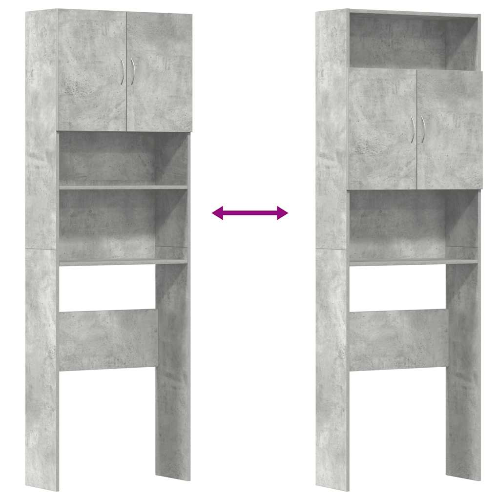 vidaXL Szafka pod pralkę Betonowa szara 64x24x190 cm Drewno klejone