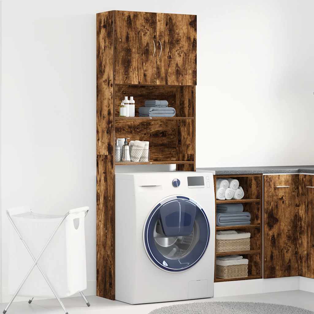 vidaXL Szafka pod pralkę dąb wędzony 64x24x190 cm Drewno klejone