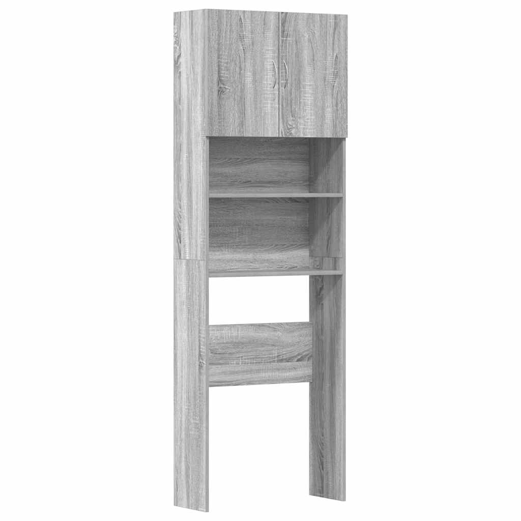 vidaXL Szafka pod pralkę Sonoma Szara 64x24x190 cm Drewno klejone