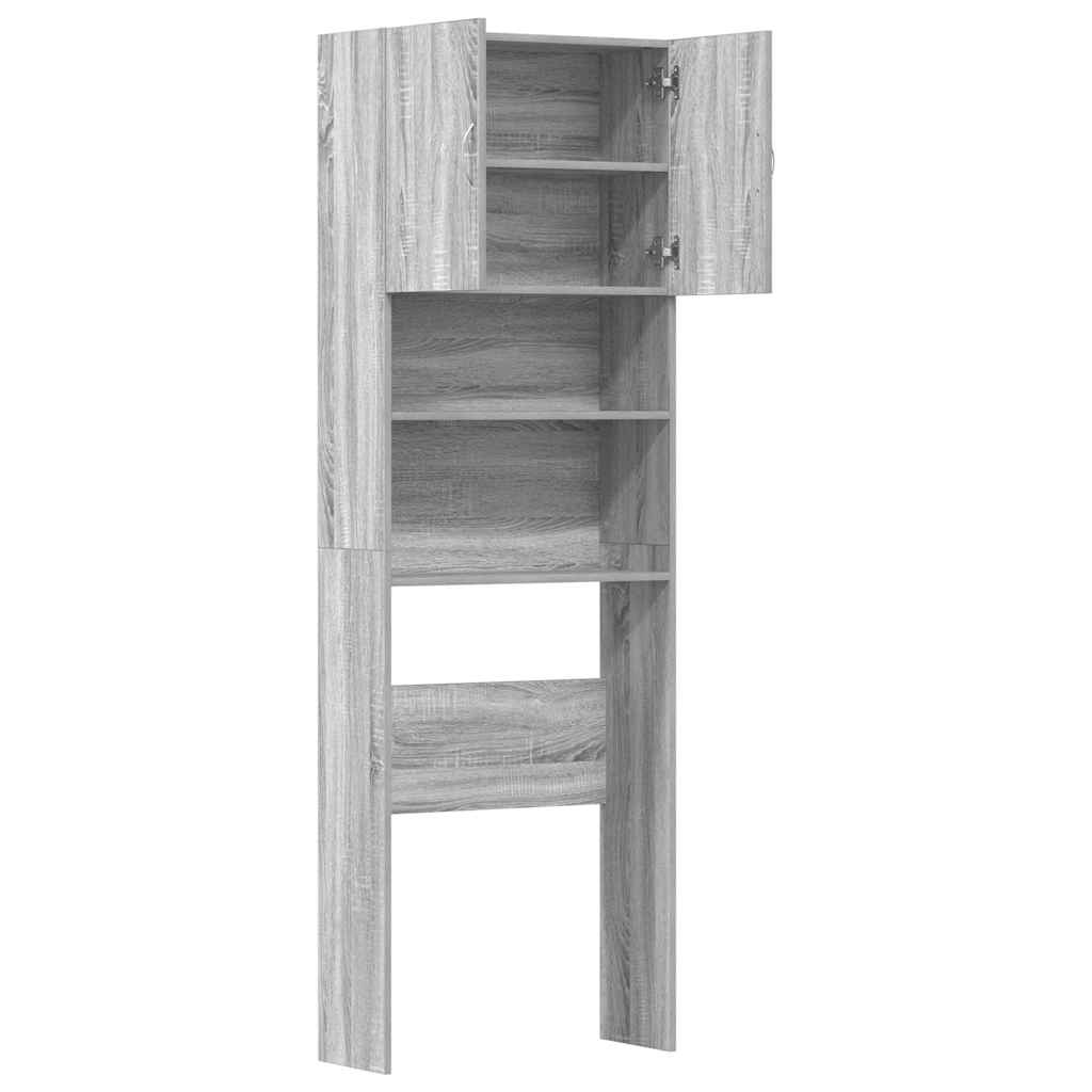 vidaXL Szafka pod pralkę Sonoma Szara 64x24x190 cm Drewno klejone