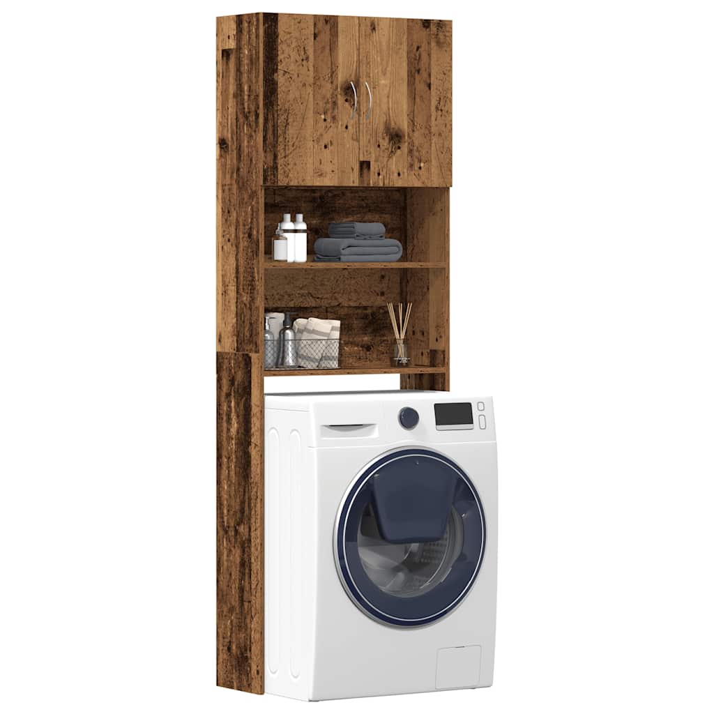 vidaXL Szafka pod pralkę Stare drewno 64x24x190 cm Drewno klejone