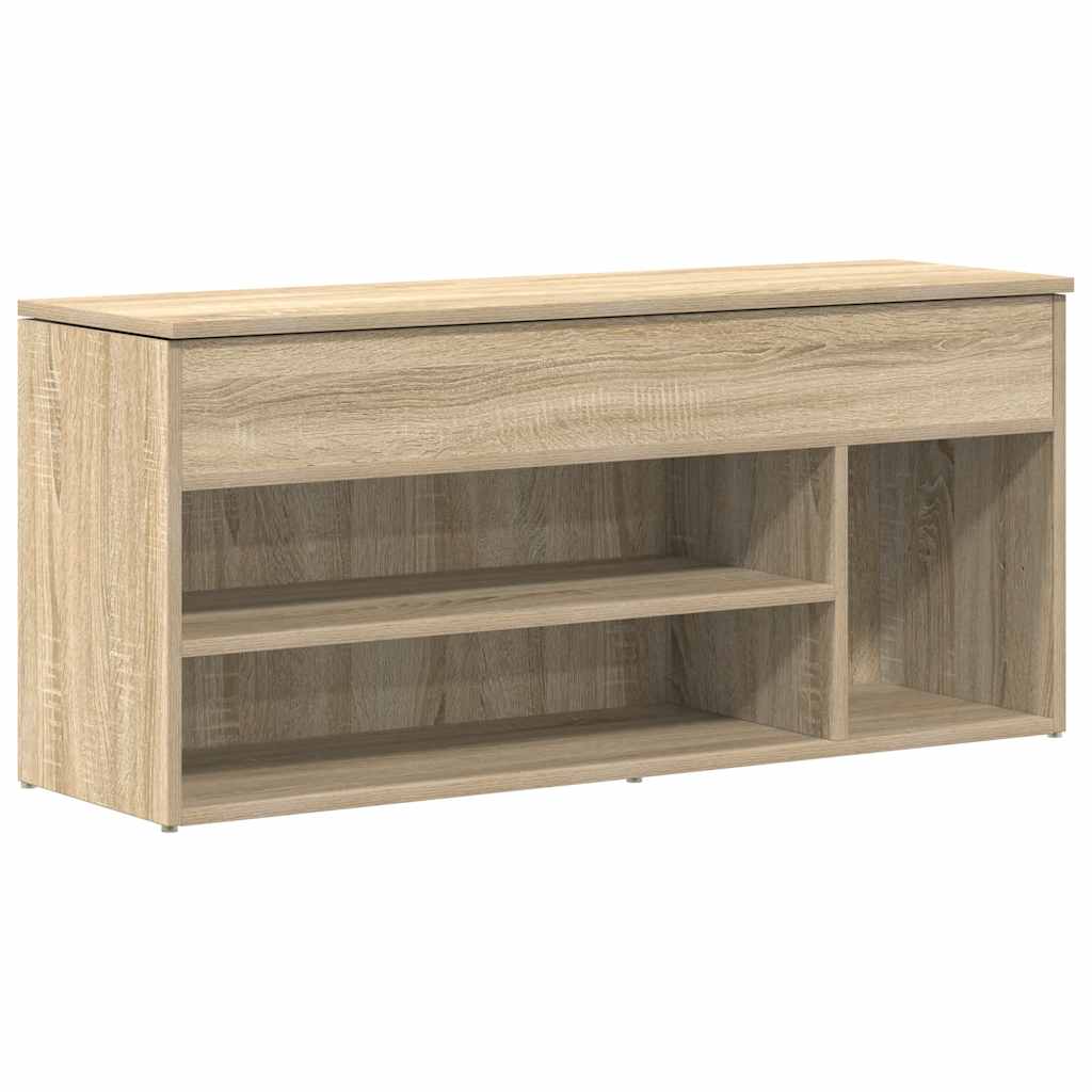 vidaXL Ławka na buty dąb sonoma 102x30,5x45 cm materiał drewnopochodny