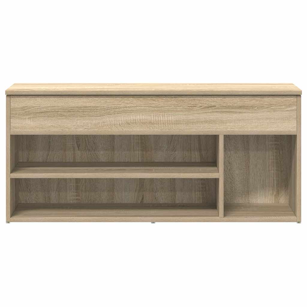vidaXL Ławka na buty dąb sonoma 102x30,5x45 cm materiał drewnopochodny