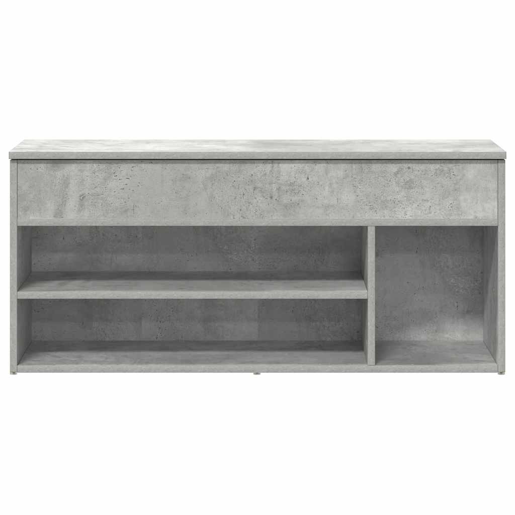 vidaXL Ławka z miejscem na buty, szarość betonu, 102x30,5x45 cm