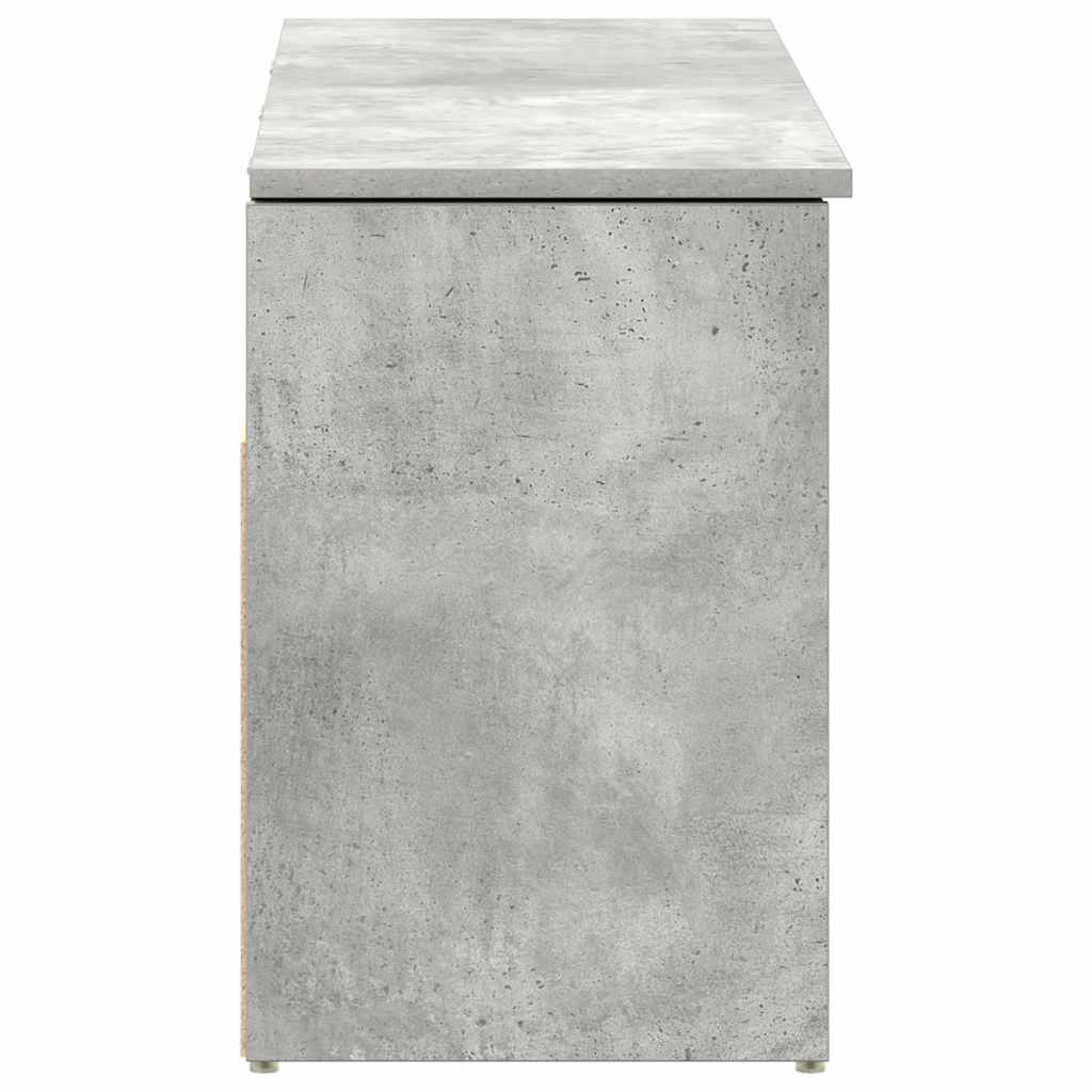 vidaXL Ławka z miejscem na buty, szarość betonu, 102x30,5x45 cm