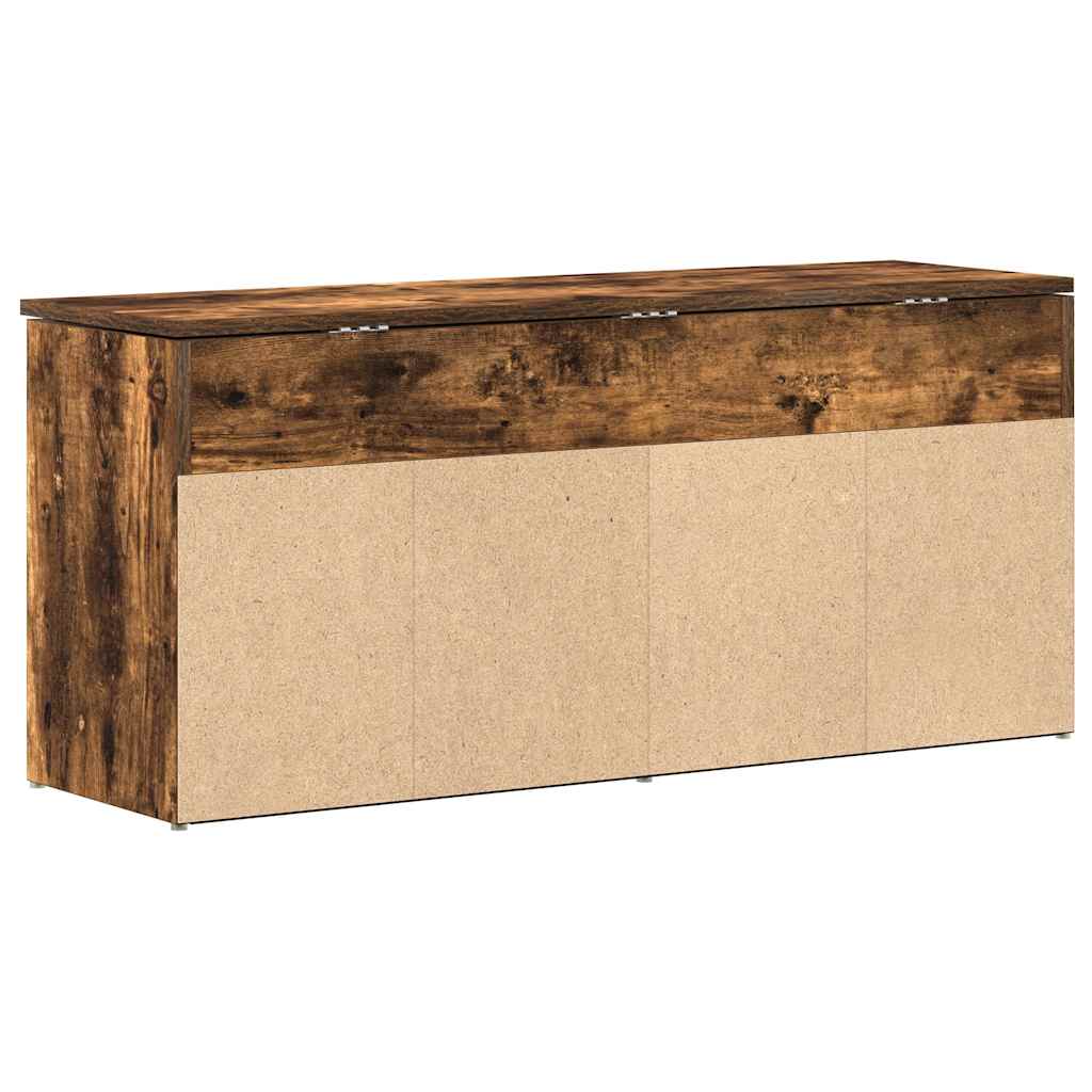 vidaXL Ławka z miejscem na buty, przydymiony dąb, 102x30,5x45 cm