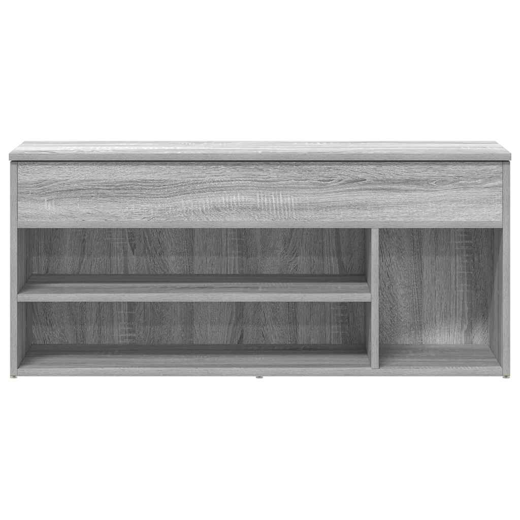 vidaXL Ławka z miejscem na buty, szary dąb sonoma, 102x30,5x45 cm