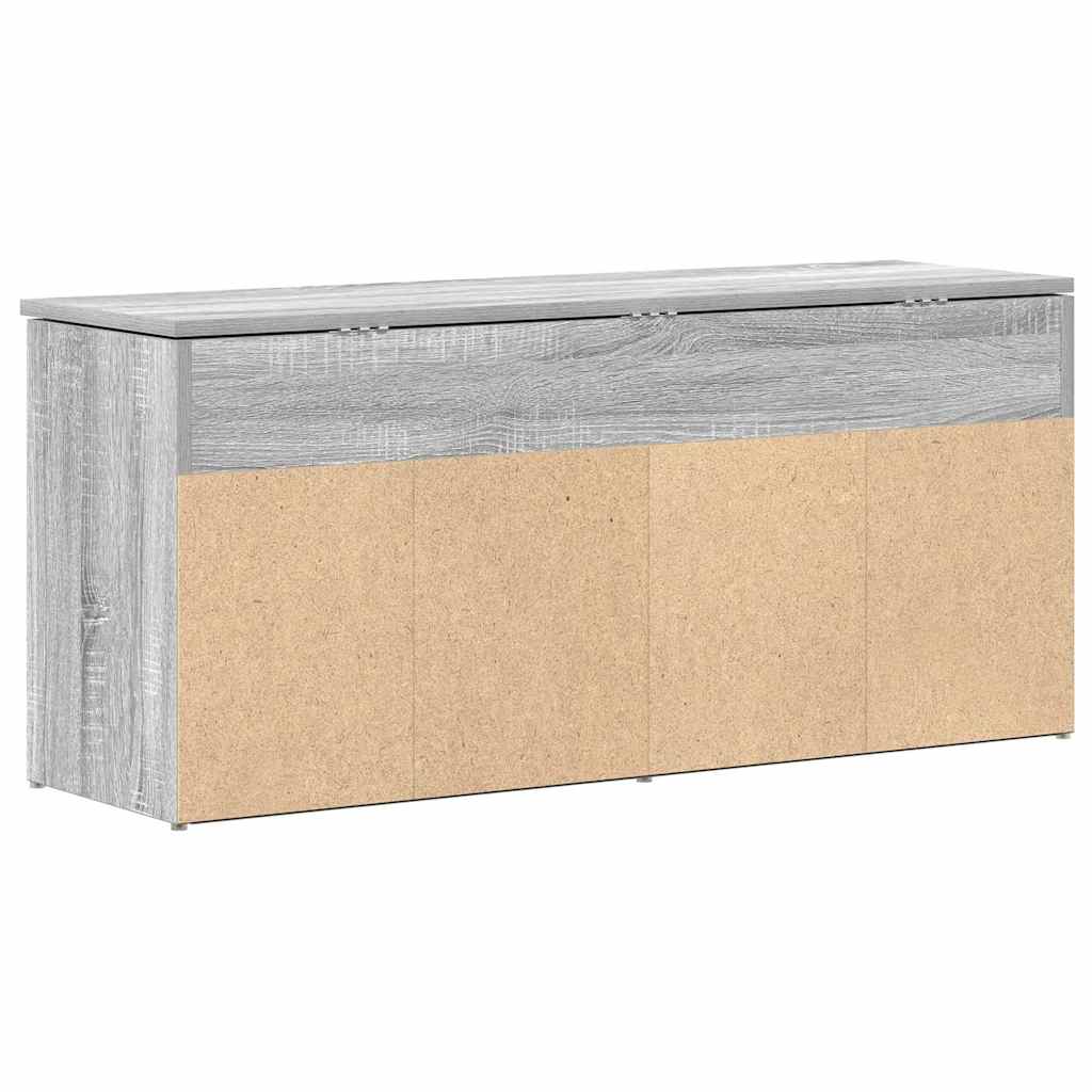 vidaXL Ławka z miejscem na buty, szary dąb sonoma, 102x30,5x45 cm