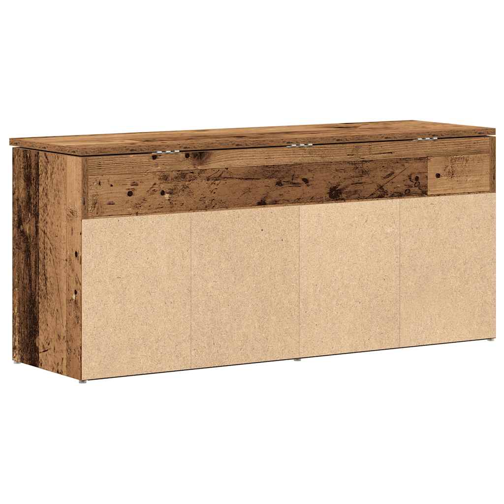 vidaXL Ławka ze schowkiem na buty, stare drewno, 102x30,5x45 cm