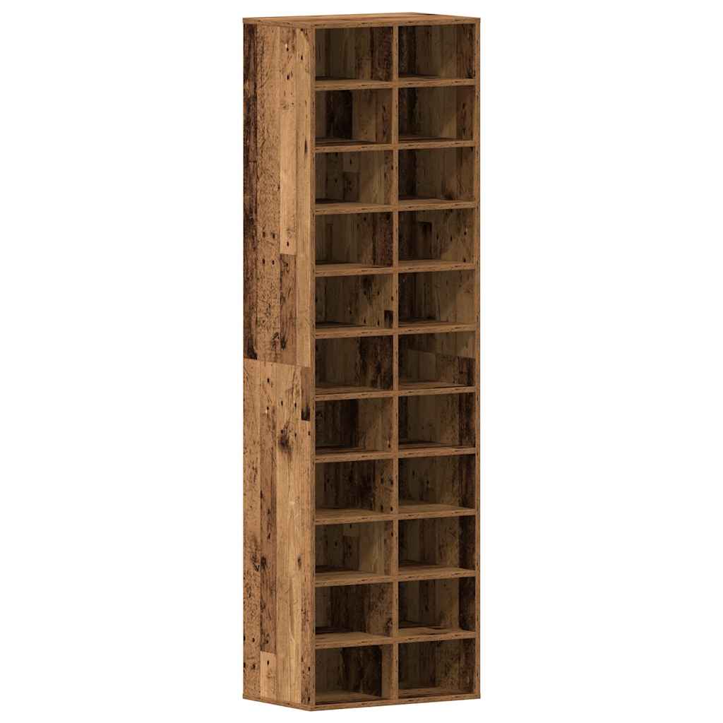 vidaXL Szafka na buty Stare drewno 54x34x183 cm Drewno klejone