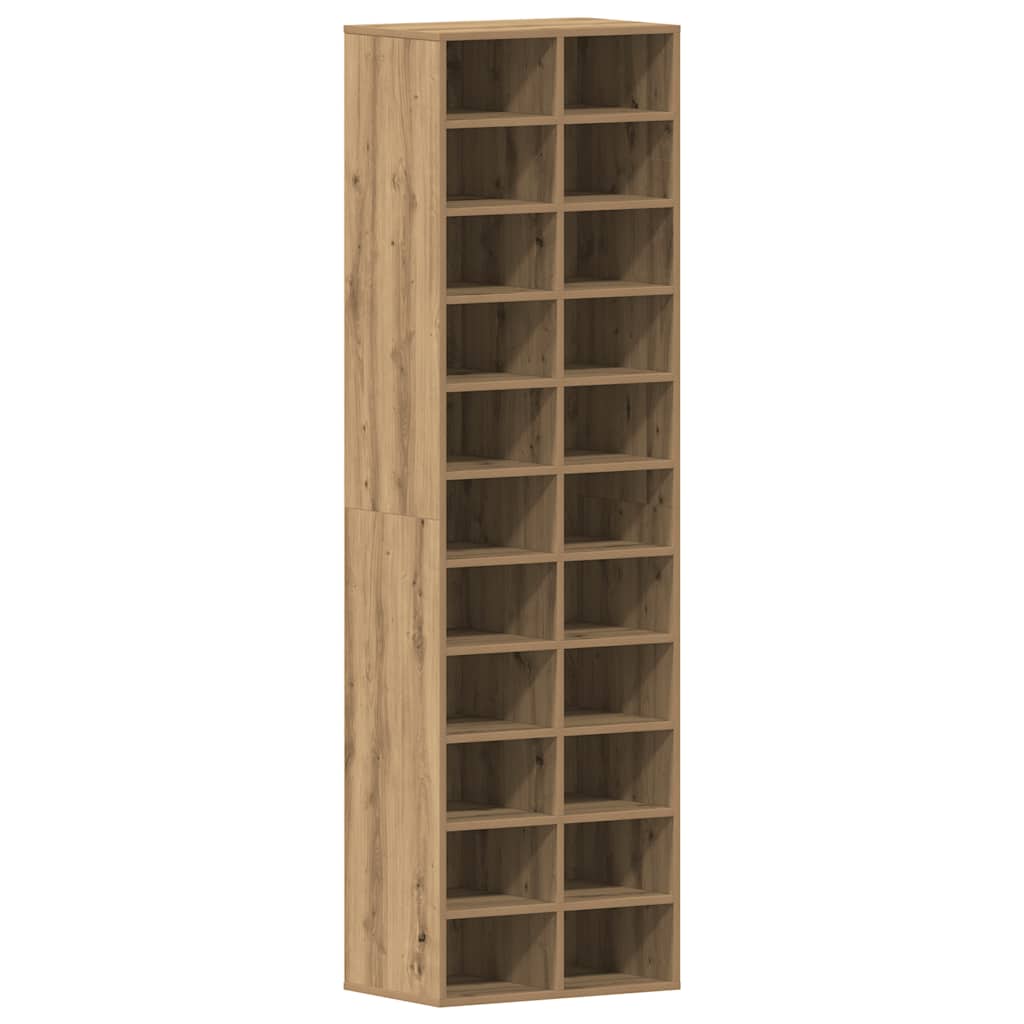 vidaXL Szafka na buty Artisan Oak 54x34x183 cm Drewno klejone