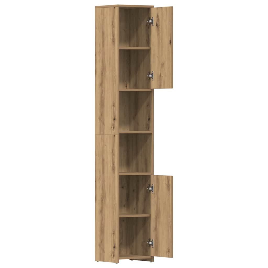 vidaXL Szafka łazienkowa, dąb artisan, 30x30x183,5 cm