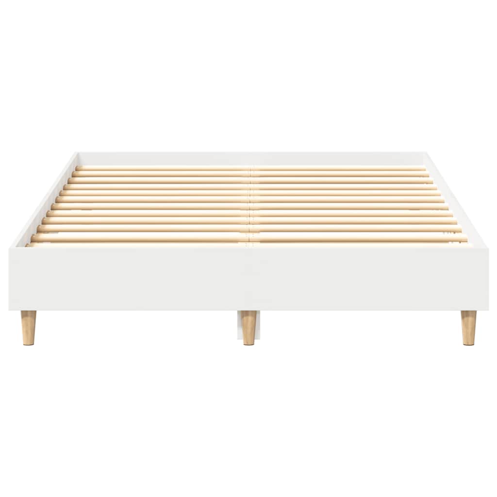 vidaXL Rama łóżka bez materaca biała 120x200 cm drewno klejone