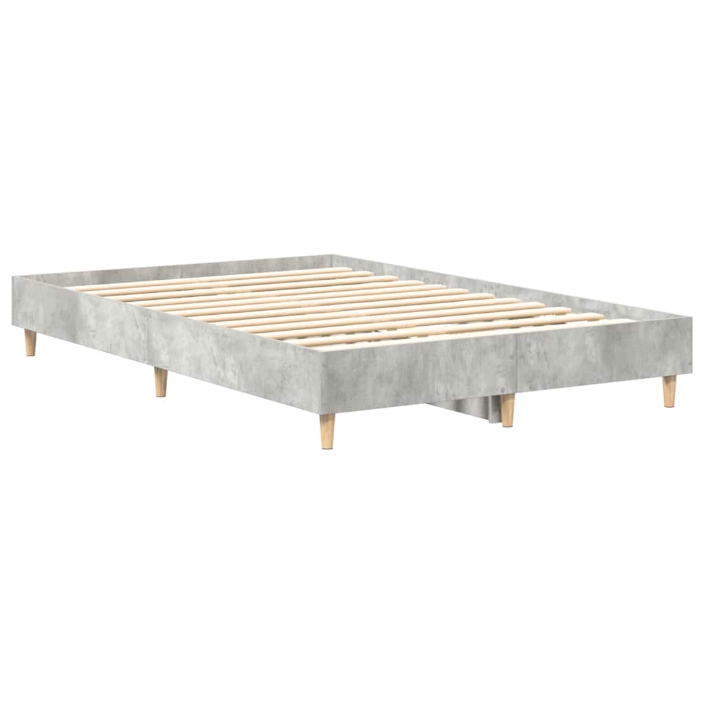 vidaXL Rama łóżka bez materaca Betonowa szarość 120x200 cm