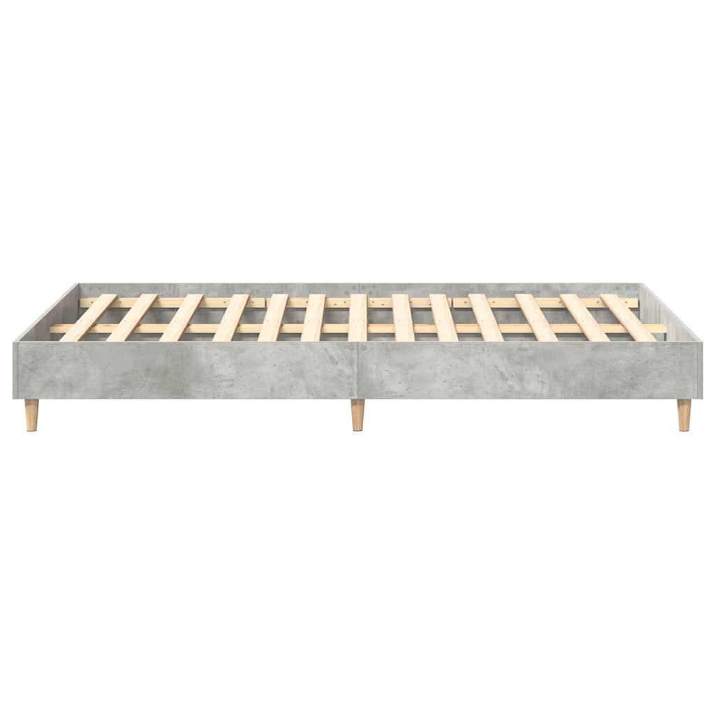 vidaXL Rama łóżka bez materaca Betonowa szarość 120x200 cm