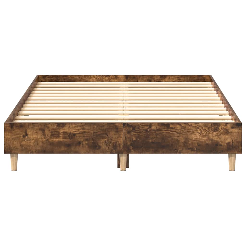 vidaXL Rama łóżka bez materaca dąb wędzony 120x200 cm drewno klejone