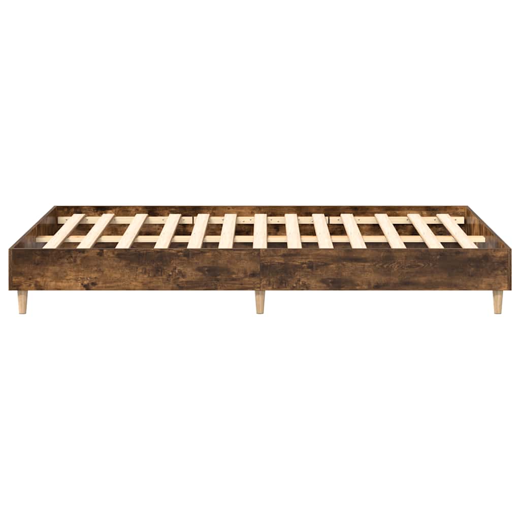 vidaXL Rama łóżka bez materaca dąb wędzony 120x200 cm drewno klejone