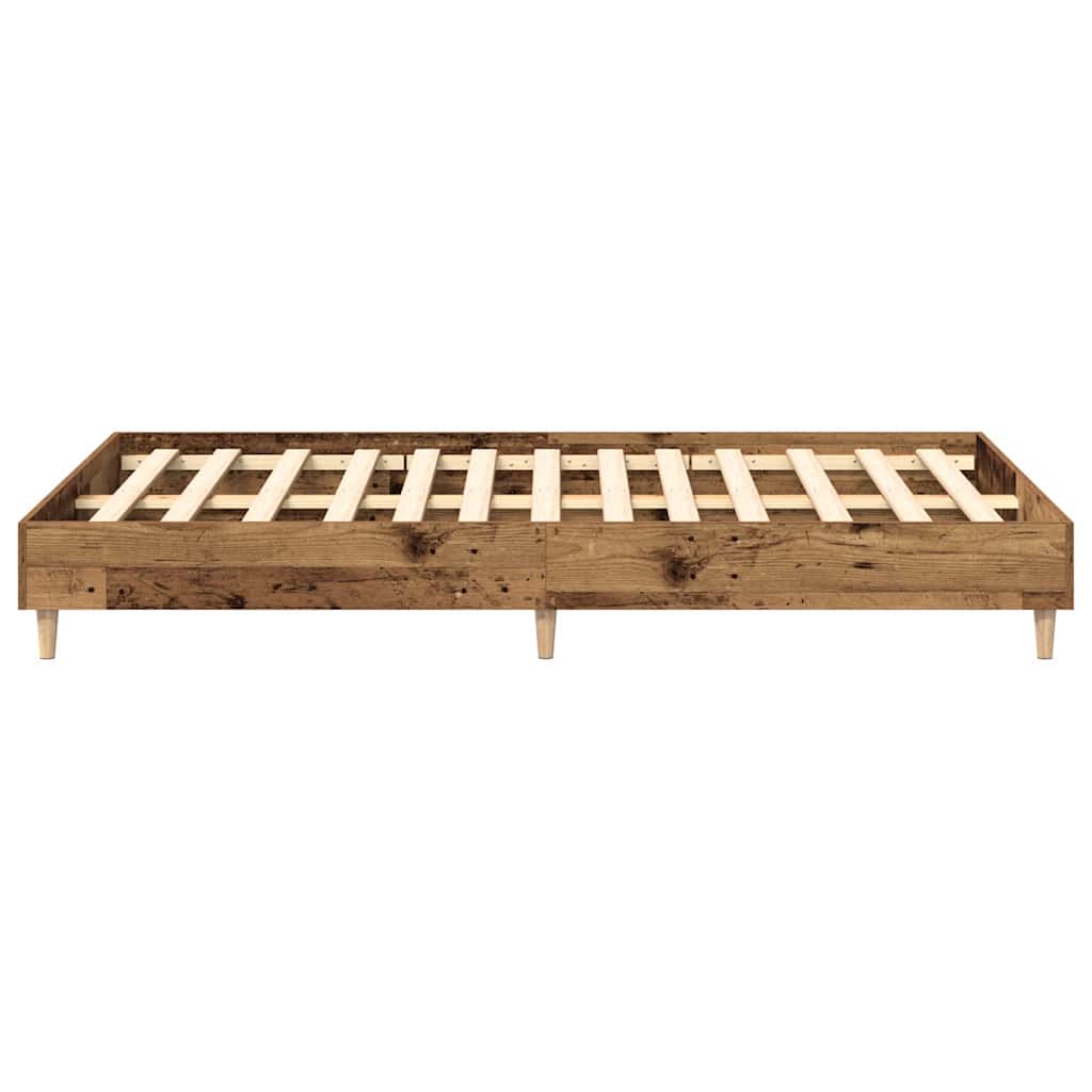 vidaXL Rama łóżka bez materaca Stare drewno 120x200 cm Drewno klejone