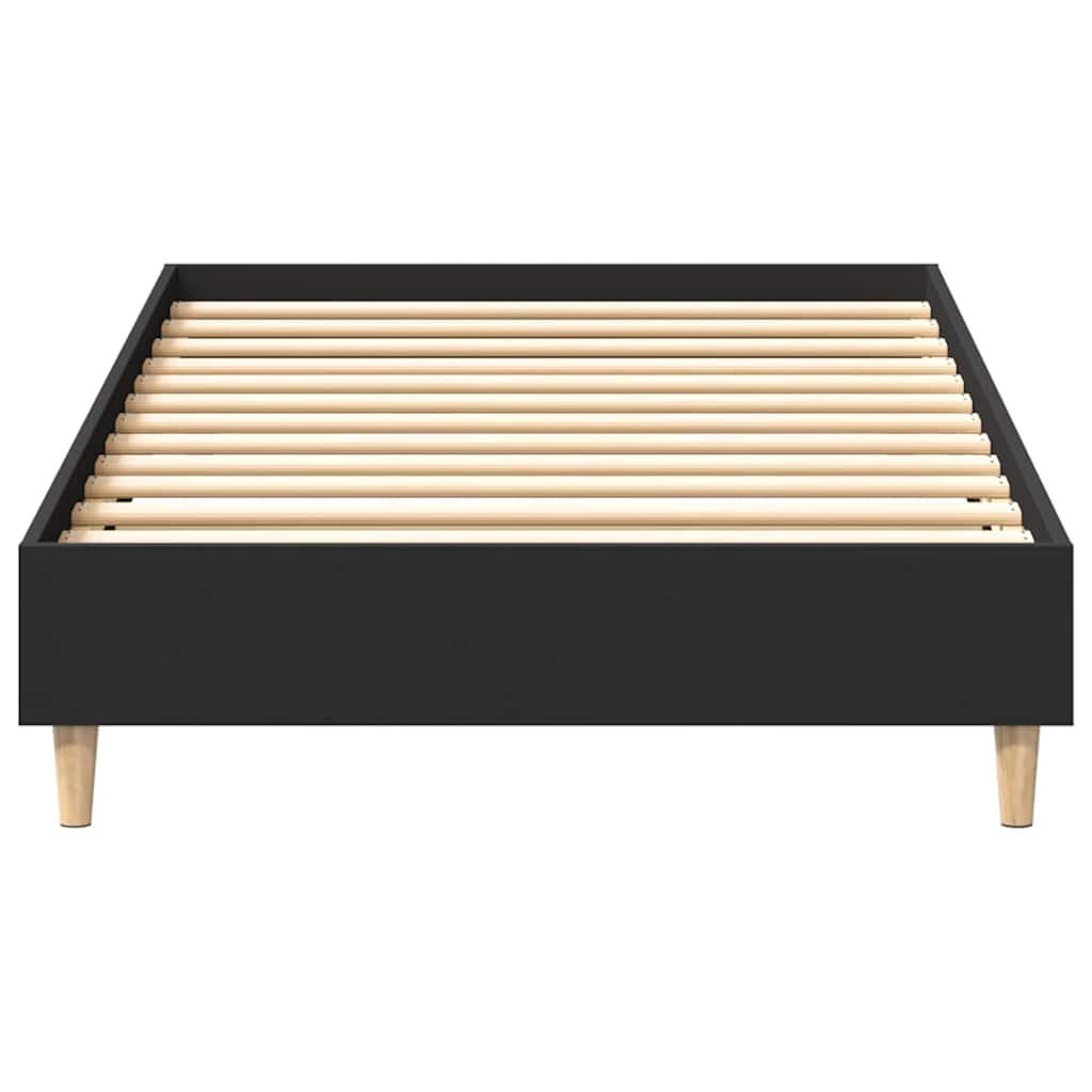 vidaXL Rama łóżka bez materaca czarna 100x200 cm drewno klejone