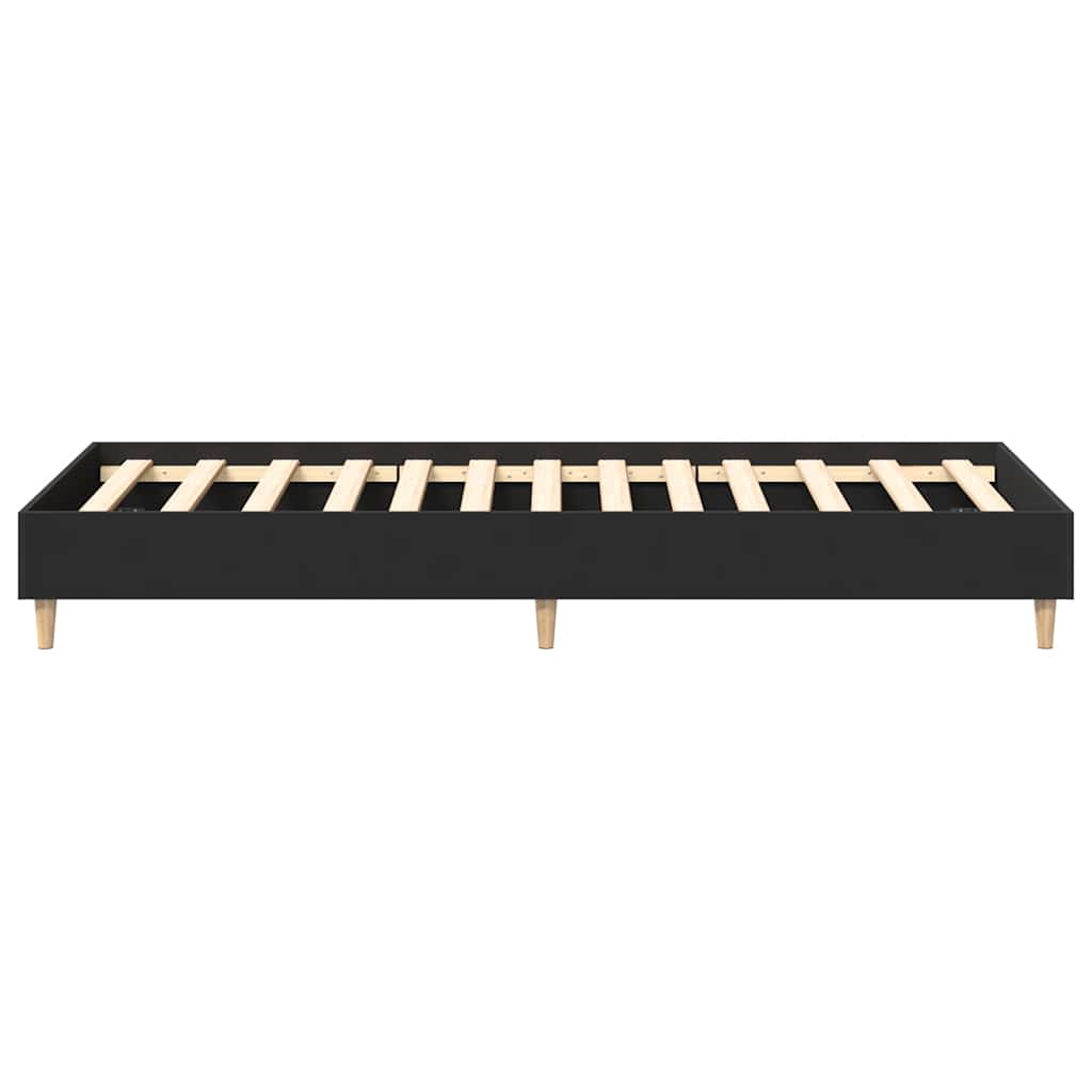 vidaXL Rama łóżka bez materaca czarna 100x200 cm drewno klejone