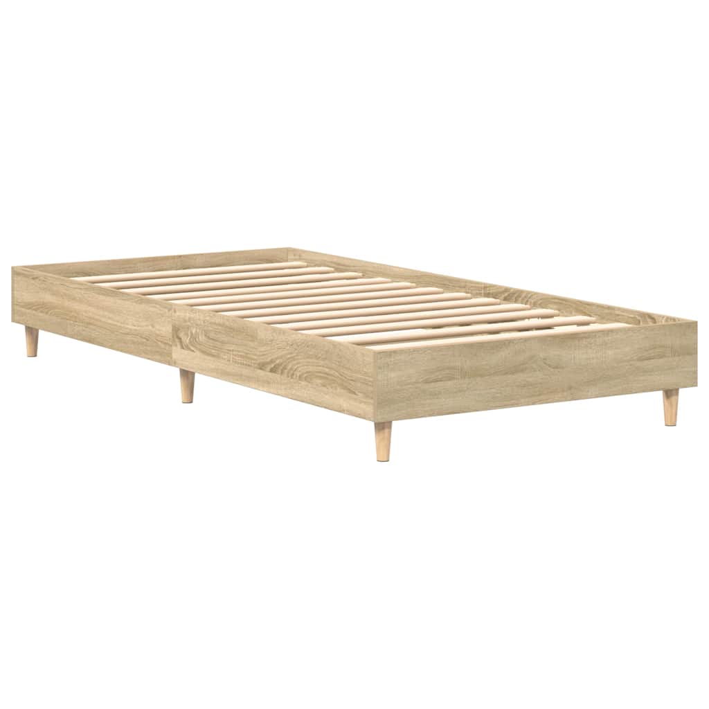 vidaXL Rama łóżka bez materaca Dąb Sonoma 100x200 cm Drewno klejone