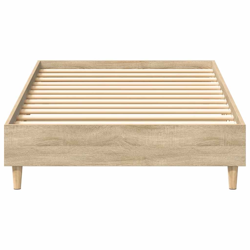 vidaXL Rama łóżka bez materaca Dąb Sonoma 100x200 cm Drewno klejone