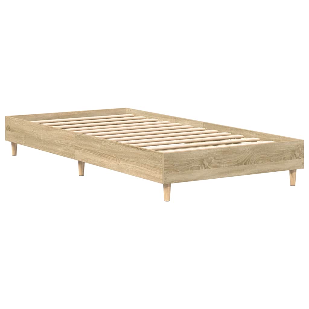vidaXL Rama łóżka bez materaca Dąb Sonoma 100x200 cm Drewno klejone