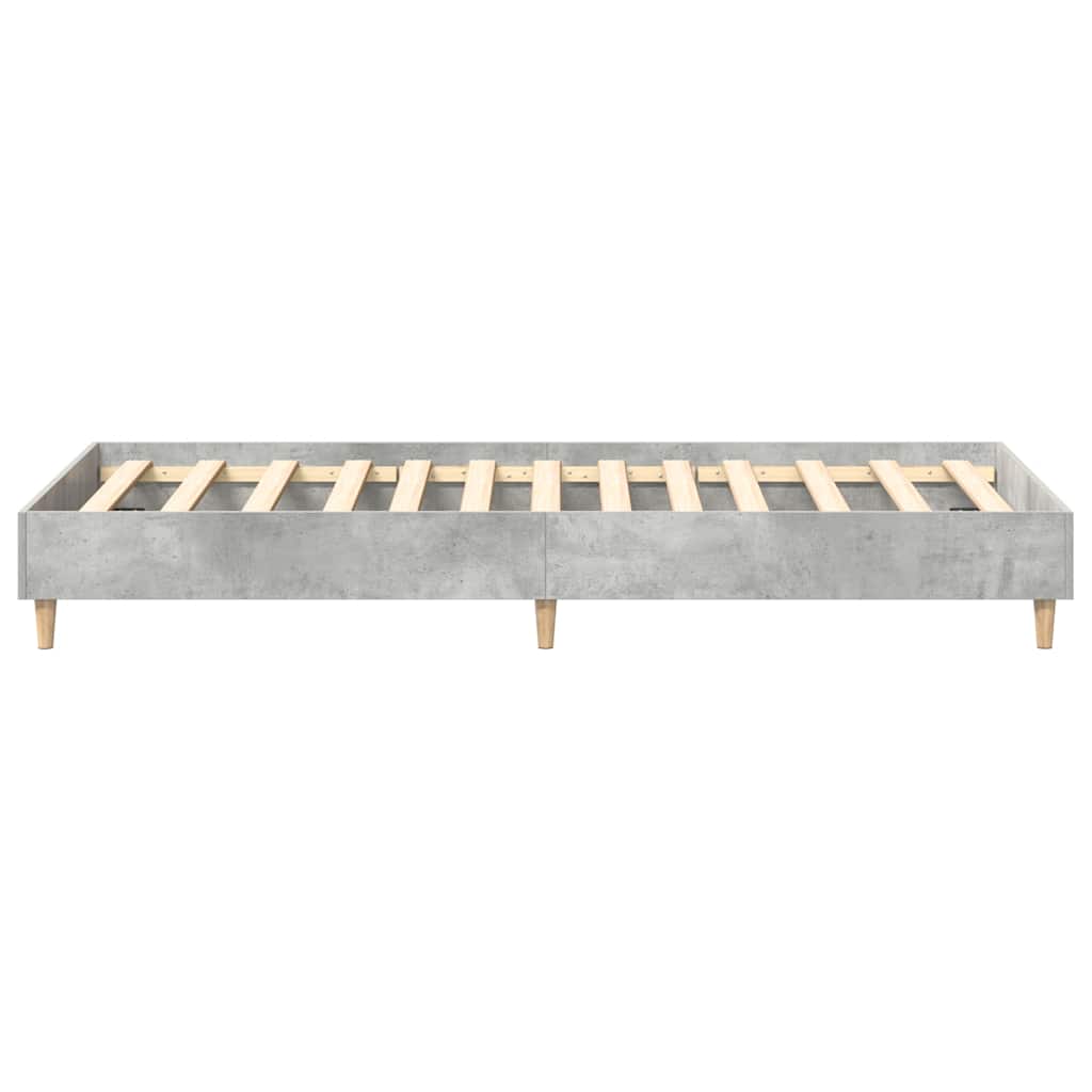 vidaXL Rama łóżka bez materaca Betonowa szarość 100x200 cm