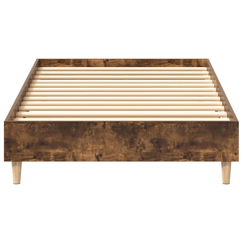 vidaXL Rama łóżka bez materaca dąb wędzony 100x200 cm drewno klejone