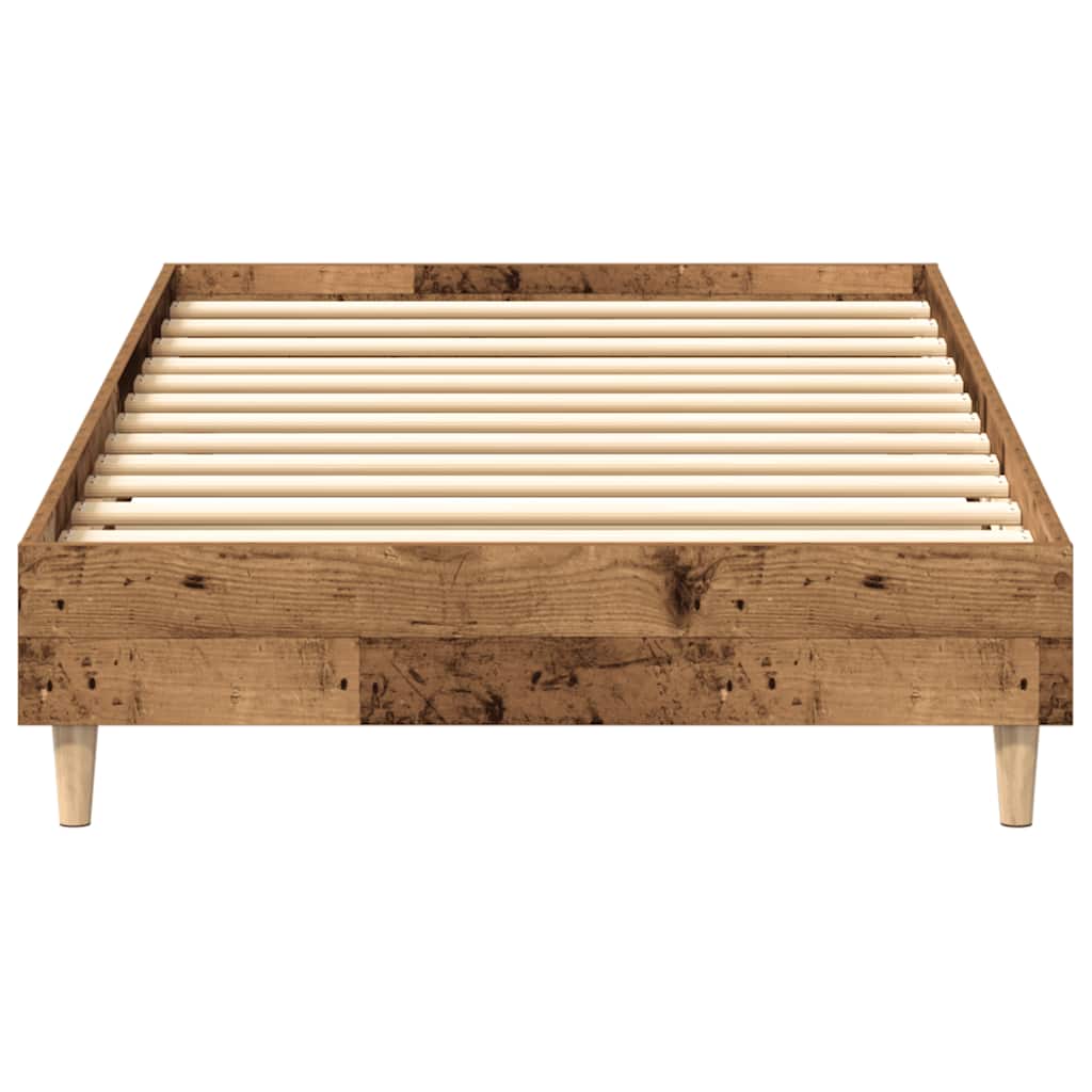 vidaXL Rama łóżka bez materaca Stare drewno 100x200 cm Drewno klejone