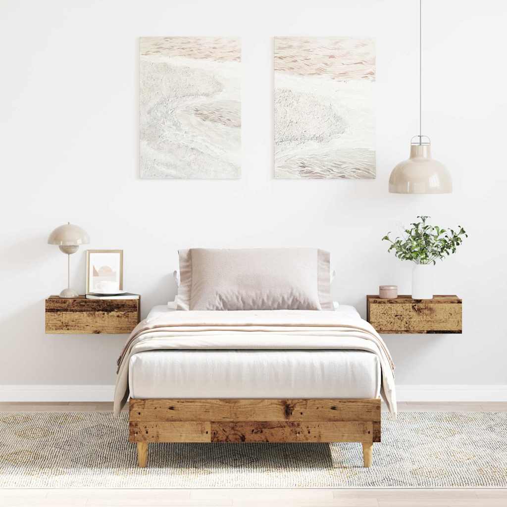 vidaXL Rama łóżka bez materaca Stare drewno 100x200 cm Drewno klejone