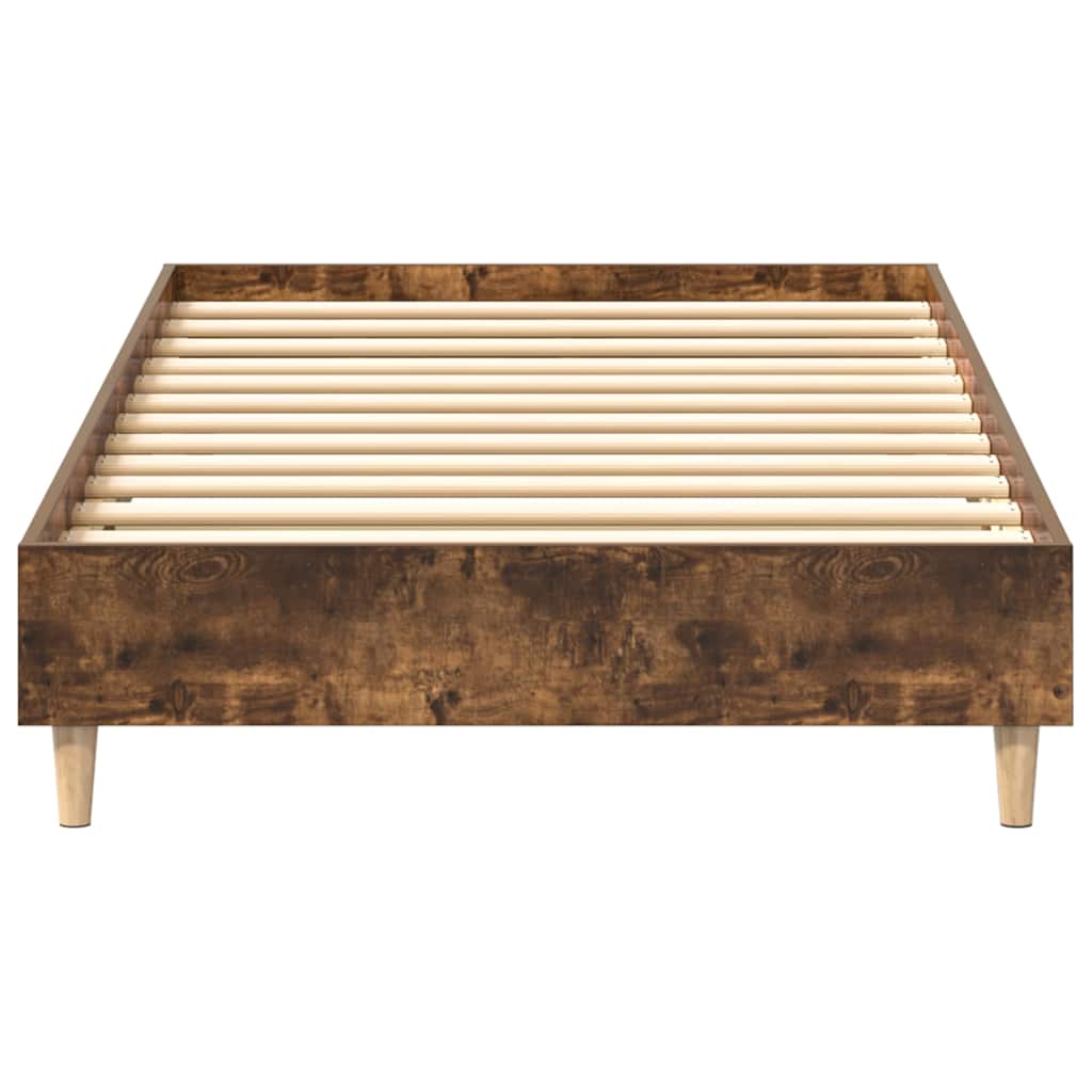 vidaXL Rama łóżka bez materaca dąb wędzony 90x200 cm drewno klejone