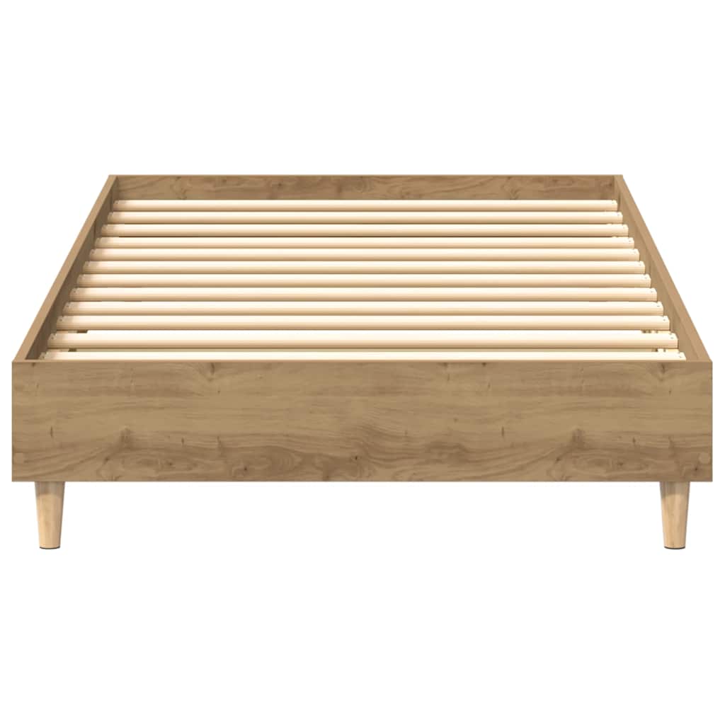 vidaXL Rama łóżka bez materaca Artisan Oak 90x200 cm Drewno klejone