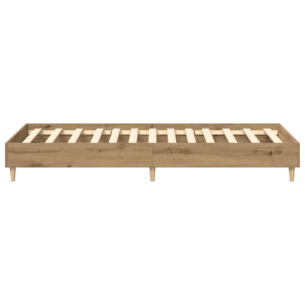 vidaXL Rama łóżka bez materaca Artisan Oak 90x200 cm Drewno klejone