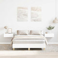 vidaXL Rama łóżka bez materaca Biała 135x190 cm Drewno klejone